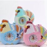 Rooster Money Tin with Clock