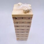 Numbered Wooden Stacking Puzzle with Dices (54pcs) - Image 2