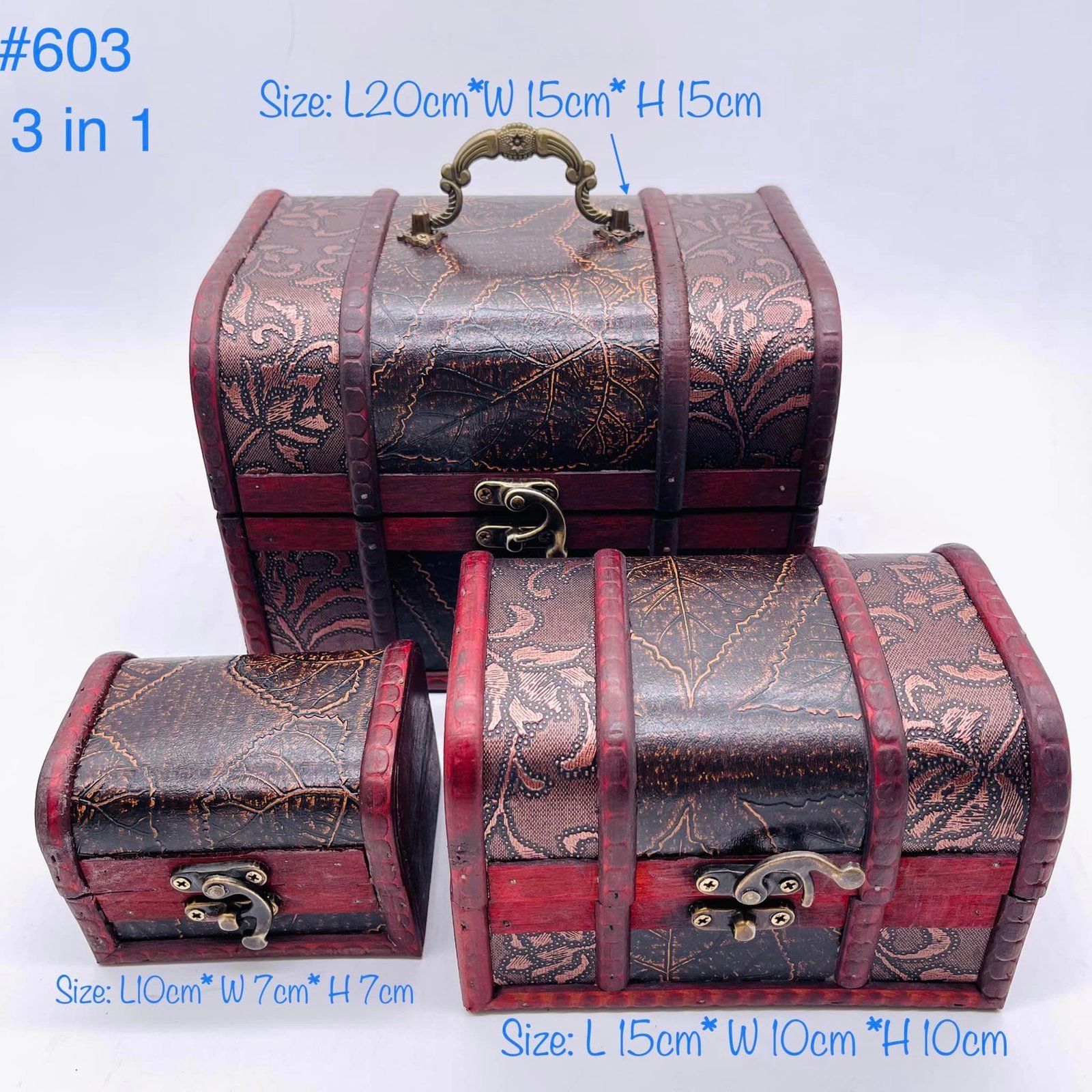 306071994_617967436524636_9005375307369599476_n.jpg Wooden Box 3 in 1 (20cm) - Image 1