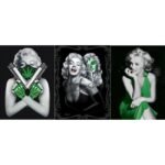 3D Picture Green Marilyn Monroe