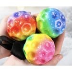 7cm Bouncing PU Ball With Strap (12pcs)