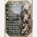 Canvas 42x 57cm Bathroom Rules