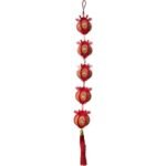 Chinese New Year Decoration - 5 Red Lanterns 90cm (2pcs in pack)