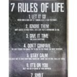 Canvas 42x 57cm 7 Rules Of Life