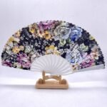 Fan Silver Line with Flowers Crafted (12pcs in pack) - Image 2