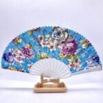 Fan Silver Line with Flowers Crafted (12pcs in pack) - Image 3