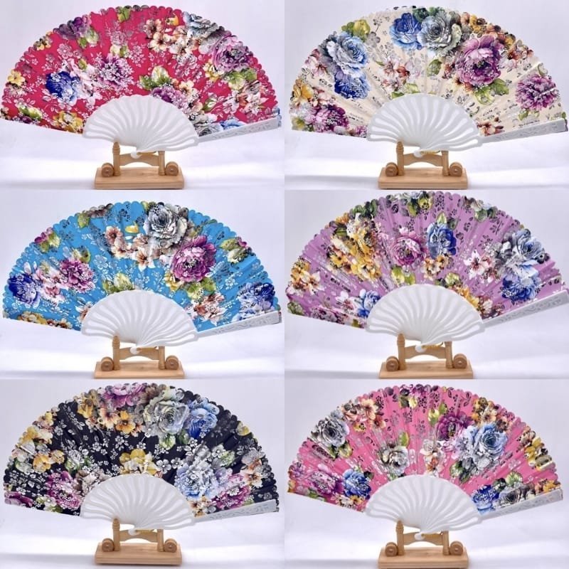 Fan-Silver-Line.jpg Fan Silver Line with Flowers Crafted (12pcs in pack) - Image 1