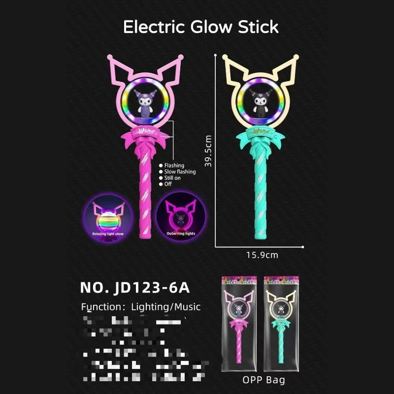 Flashing Spinning Wand - Kuromi Flashing Spinning Wand (Kuromi) - Image 1