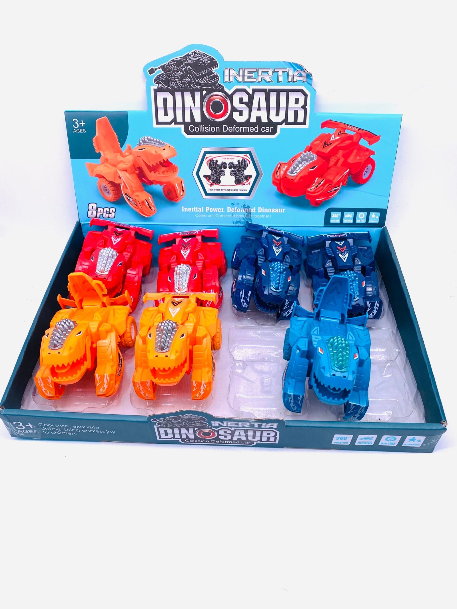 IMG_2955-scaled-1.jpg Inertia Dinosaur Collision Deformed Car (8pcs in box) - Image 1