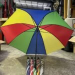 Golf Umbrella Large (Black & White/Blue/Rainbow) - Image 2