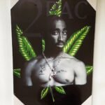 Canvas 42x57cm Tupac With Marijuana