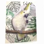 Canvas 42x57cm White Parrot