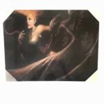 Canvas 42x57cm Girl With Aliens