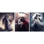 3D Picture White Lady with Devil