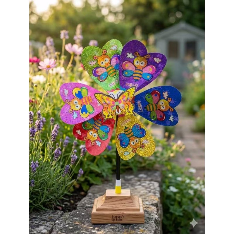 Windmill Rainbow Laser - Heart Shape Petal (Single Layer) Windmill Rainbow Laser - Heart Shape Petal (Single Layer) - Image 1