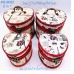 Wooden Box 2 in 1 White Heart Shaped (16cm)