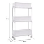 Three Layer Draw Crevice Cabinet white