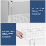 Three Layer Draw Crevice Cabinet white - Image 2