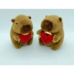 Plush Capybara With Heart (12pcs)
