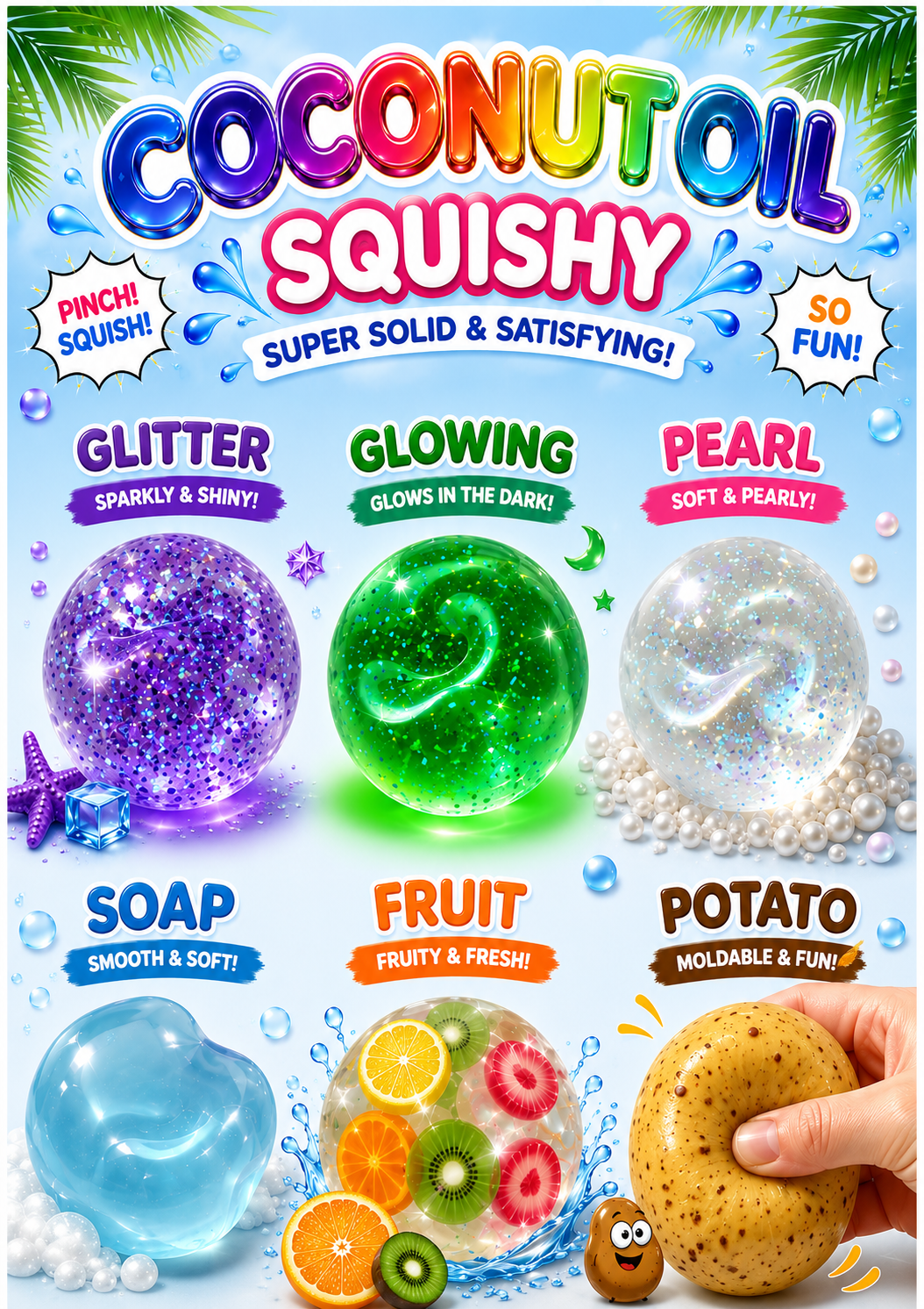 Cocount Oil Squishy Coconut Oil (12pcs) - Image 1
